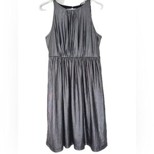 Chic Metallic Sleeveless Mini Dress